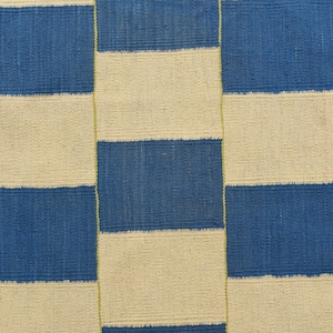 Tappeto blu, tappeto a quadri blu, tappeto personalizzato, tappeto da camera da letto, tappeto 5x7, tappeto kilim a scacchiera, tappeto flatweave 8x10, tappeto da corridoio 4x6, tappeto 3x6