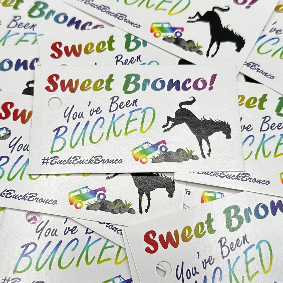 You've Been Bucked Tags Sets of 25 or 50 or 100 Tags With Ties Included