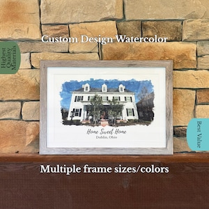 Custom Watercolor House Portrait | Home Painting | Housewarming Gift | Our First Home | Home Sweet Home Art | Realtor Closing | Size Options