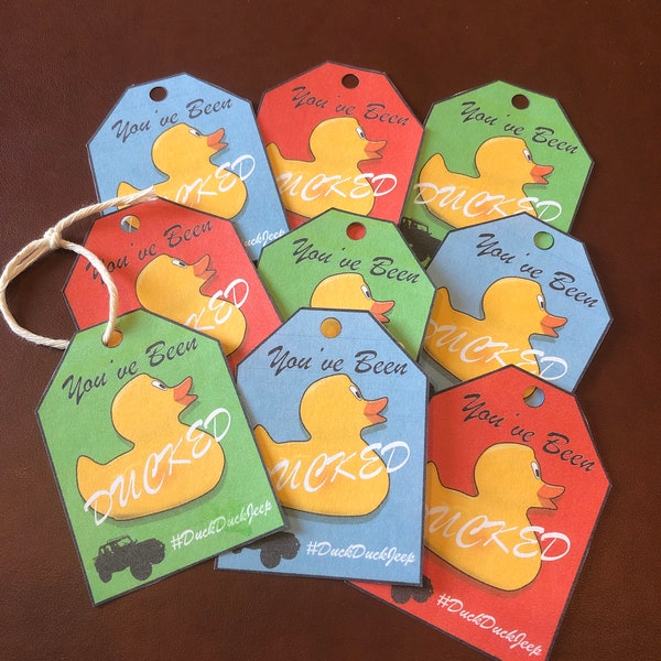Printable "You've Been Ducked" Tags - Easy Tie to Your Ducks (Immediate Download)