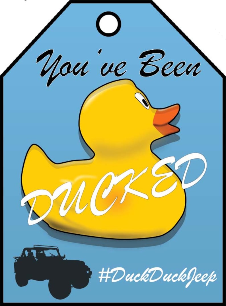 Printable Duck Duck Jeep Tags Easy Tie to Your Ducks Etsy