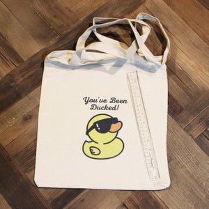 Bag of Ducks You've Been Ducked Canvas Tote Rubber Duck Lovers Perfect Gift for SUV Ducking Keep Your Ducks Organized image 2