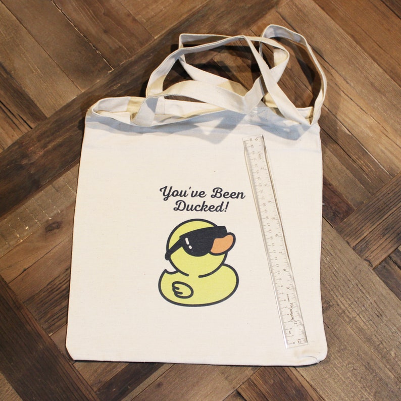 Bag of Ducks You've Been Ducked Canvas Tote Rubber Duck Lovers Perfect Gift for SUV Ducking Keep Your Ducks Organized image 2