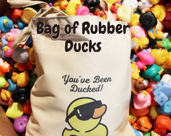 Bag of Ducks | "You've Been Ducked" Canvas Tote | Rubber Duck Lovers | Perfect Gift for SUV Ducking | Keep Your Ducks Organized