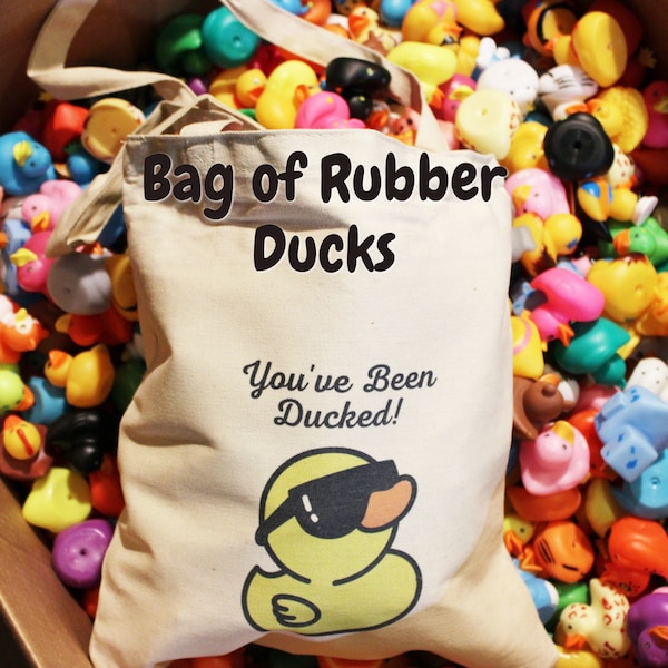 Bag of Ducks | "You've Been Ducked" Canvas Tote | Rubber Duck Lovers | Perfect Gift for SUV Ducking | Keep Your Ducks Organized