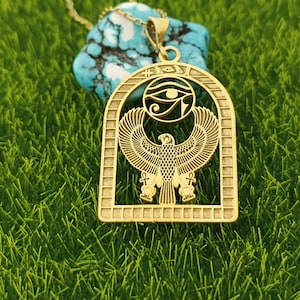 Eagle of Horus Necklace Cartridge Necklace Egyptian JewelrySilver Necklace Antique Necklace Eye of Ra Necklace Historical Necklace
