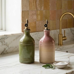 Ceramic Olive Oil Dispenser, Kitchen Oil Container, Olive Oil Bottle, Cooking Essentials, Modern Kitchen Decor, Housewarming Gift