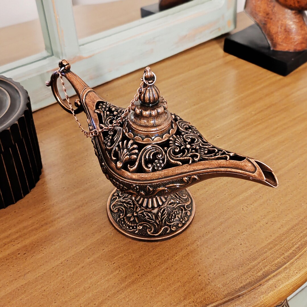 Handmade Brass Aladdin's Magical Lamp, Pitcher Flambeau, Antique Oil ...