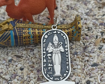 Osiris Handmade Sterling Silver Necklace  Chain Costume Jewelery Ancient Egypt GOD Osiris God of the underworld