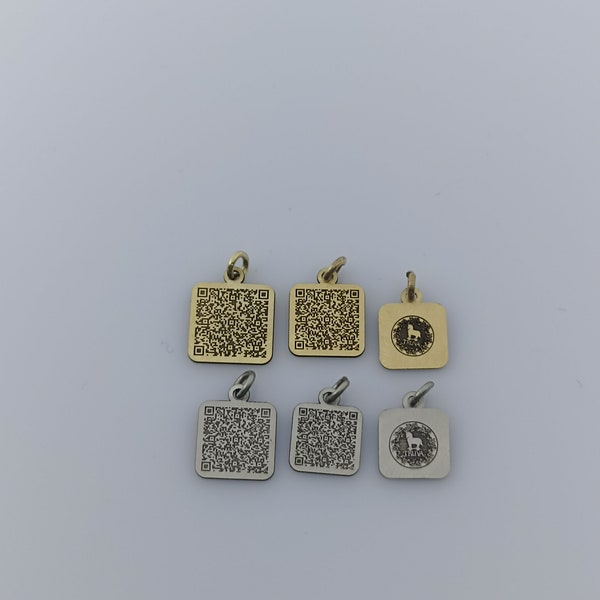 Personalized Qr Code Charm Etsy