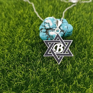 Star of David Pendant Necklace Jewish Star Necklace Magen David Necklace Star of David Talisman Religious Necklace Enamel necklace