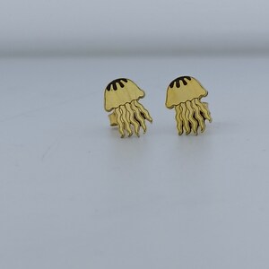 Silver Jellyfish Earrings / Tiny Sea Animal Studs / Minimal Gift for Kids
