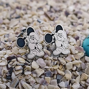 Hefty Smurf Earrings and Necklace, Smurfs Jewelry, Cartoon Earrings and Necklace, Cartoon Jewelry