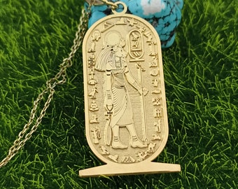 Collar de la diosa del cartucho egipcio Sekhmet / joyería del collar de jeroglíficos / collar hecho a medida / plata de ley 925 / collar de nombre de Egipto