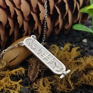 Handmade Necklace Cartouche Necklace Personalized Necklace Silver Necklace 925 Sterling Silver Necklace Gift Necklace Antique Necklace