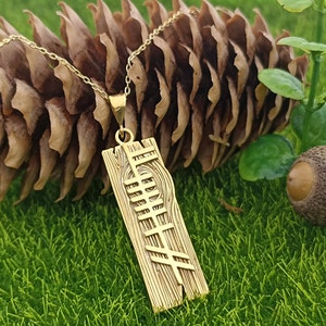 Ogham Name Necklace, Custom Made Silver Ogham Necklace with Name, Personalized Silver Ogham Jewelry, Celtic Jewelry, Irish Jewelry