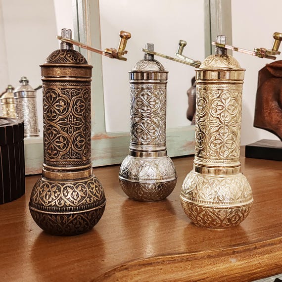 Brass Salt and Pepper Grinder, Handmade Traditional Turkish Coffee Grinder, Brass Salt and Pepper Mill, Brass Coffee Mill, Housewarming Gift