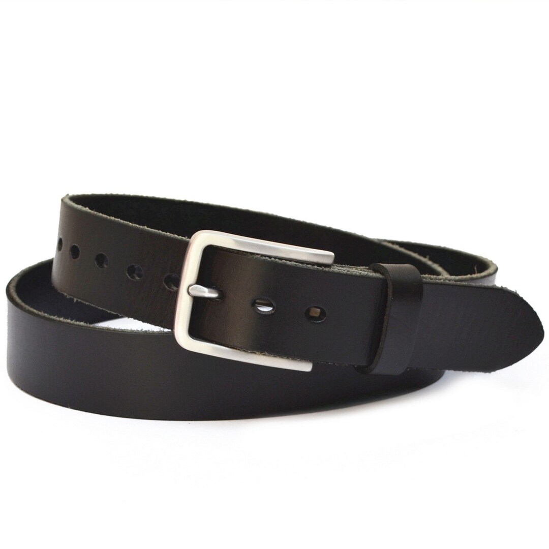 Mens Dress Belt Stainless Golf Belt Steel Buckle Full Grain Etsy