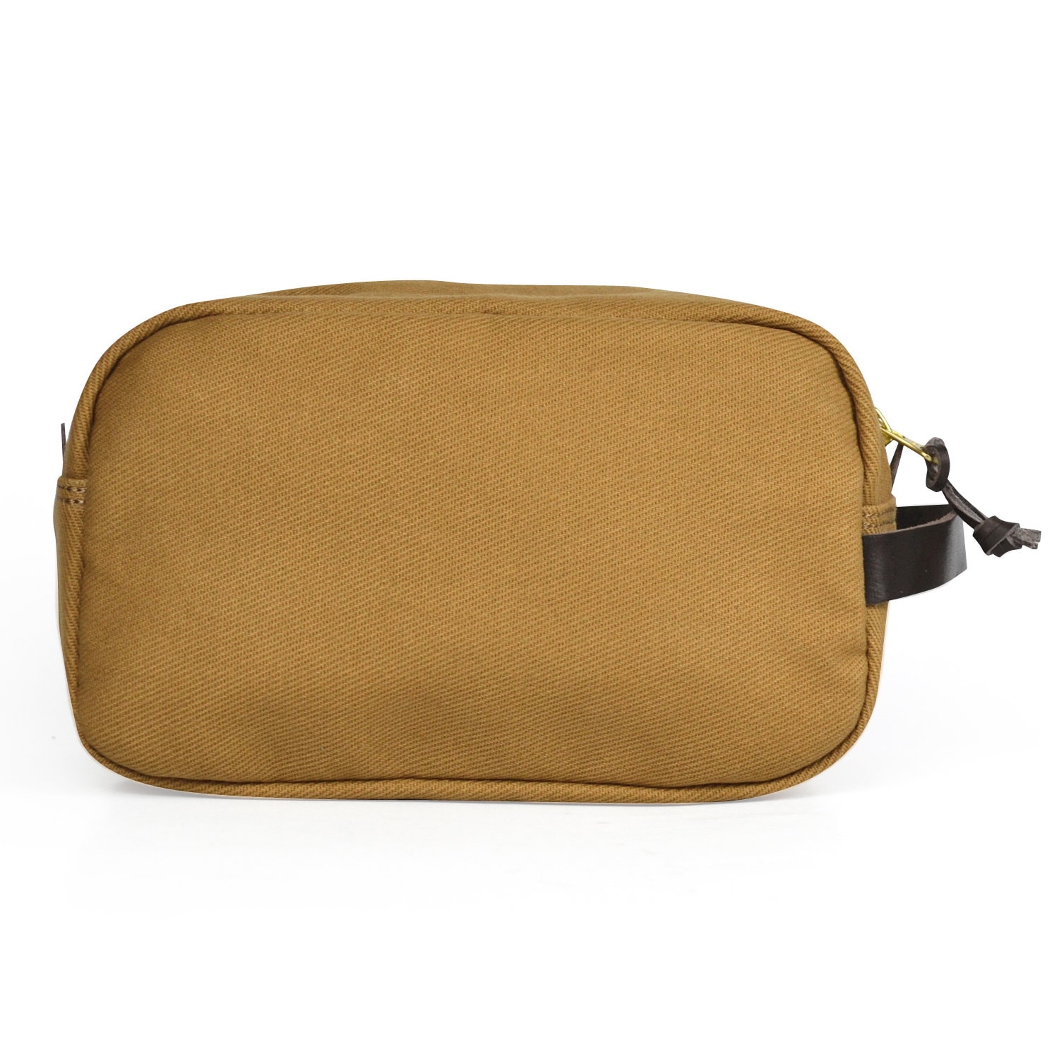 Toiletry Bag Men Canvas Twill YKK Zipper Veg Tanned Leather Etsy