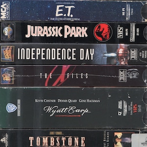 VHS: actioners, westerns, crime dramas, space operas, sci-fi; buy 2, get 1 free