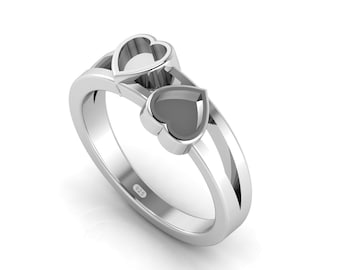 Sterling Silver 5mm Heart Bezel Ring Setting, DIY Keepsake