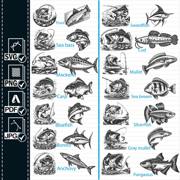 Fish Ruler Svg - Etsy