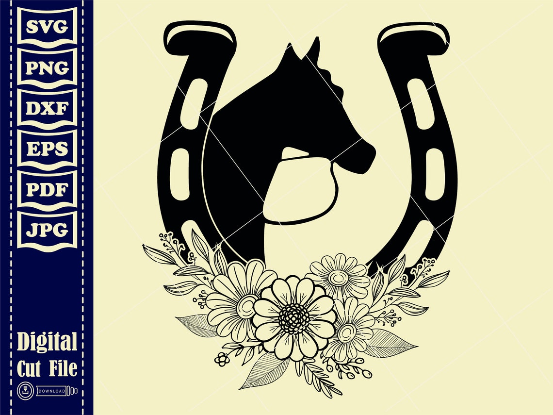 Horseshoe Svg 3 Horseshoe Flower Svg Horseshoe With Etsy