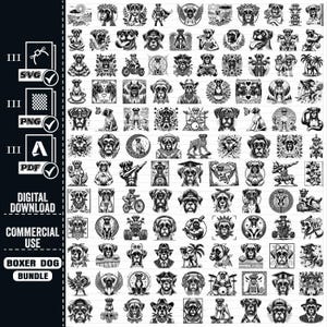 Boxer SVG Bundle, Boxer Design Svg, Cute Dogs Clipart, Peeking Dog Vector Illustration, SVG Files For Laser Engraving, Commercial use, PDF,