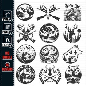 HUNTING SVG Bundle, Hunter Scene SVG, Hunting Clipart,hunting Png ...