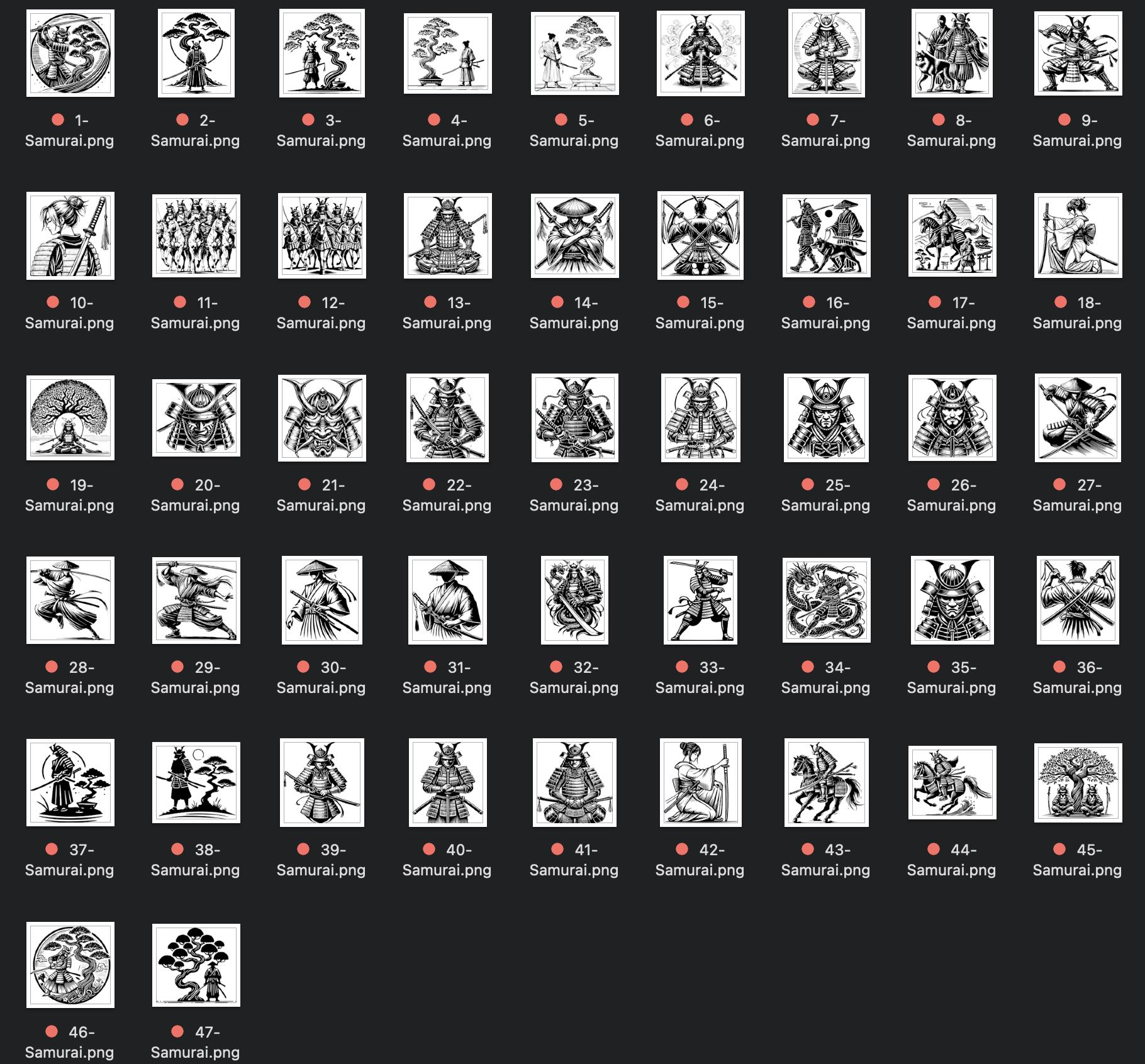 Samurai SVG Bundle, Japanese Warrior Art (digital Download) - Etsy