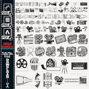 Film SVG, film Svg, bioscoop Svg, bioscoop splitsen, filmnacht SVG, filmstrip svg, clipart, filmstrip silhouet, film svg bundel, film pdf