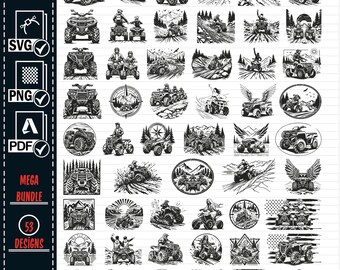 Offroad ATV SVG Clipart Bundle (Digital Download)