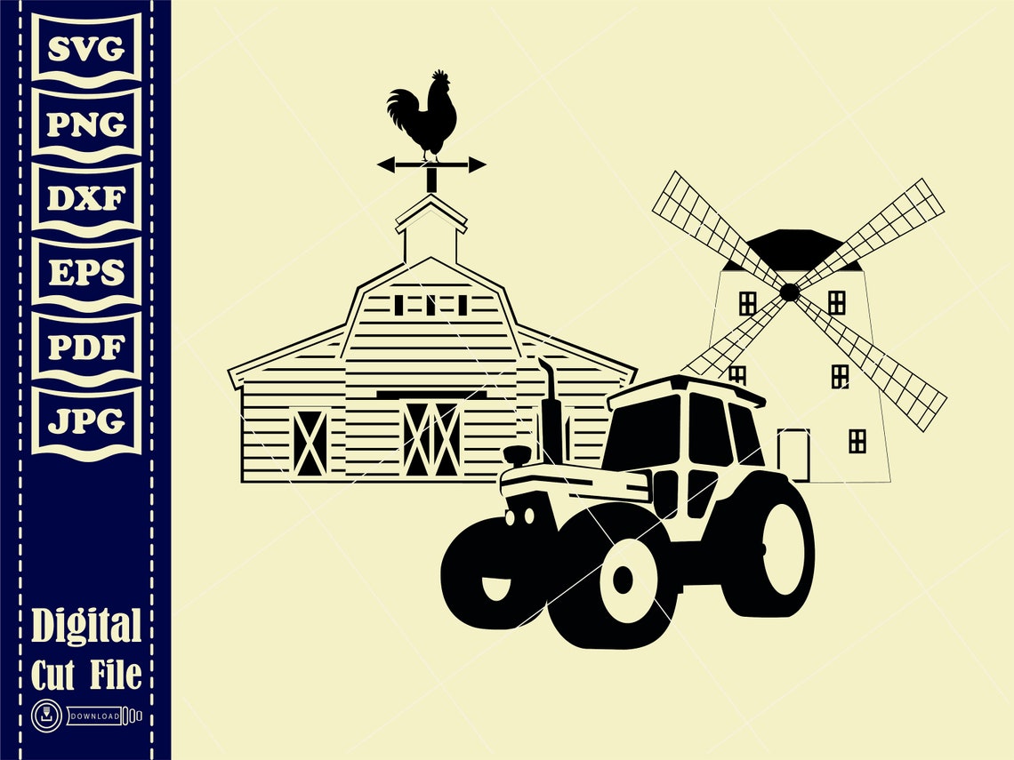 Windmill SVG Wind Turbine Svg Farm Barn Svg Gristmill Svg - Etsy Canada