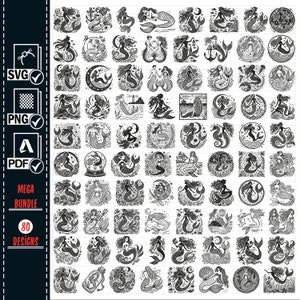 MERMAID SVG Png MEGA Bundle, Mermaid Clipart, Mermaid svg-Dateien für Cricut, Mermaid Kontur, Mermaids svg Mermaid cut-Datei kommerzielle Nutzung