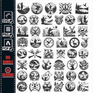 Jagd SVG Bundle, Jäger Szene SVG, Jagd Clipart, Jagd Png, Jäger SVG Jagdszene SVG Jagdwald SVG Jagdlandschaft SVG Png