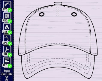 Baseball Cap SVG, Hat Clipart, Cut Files (Digital Download)