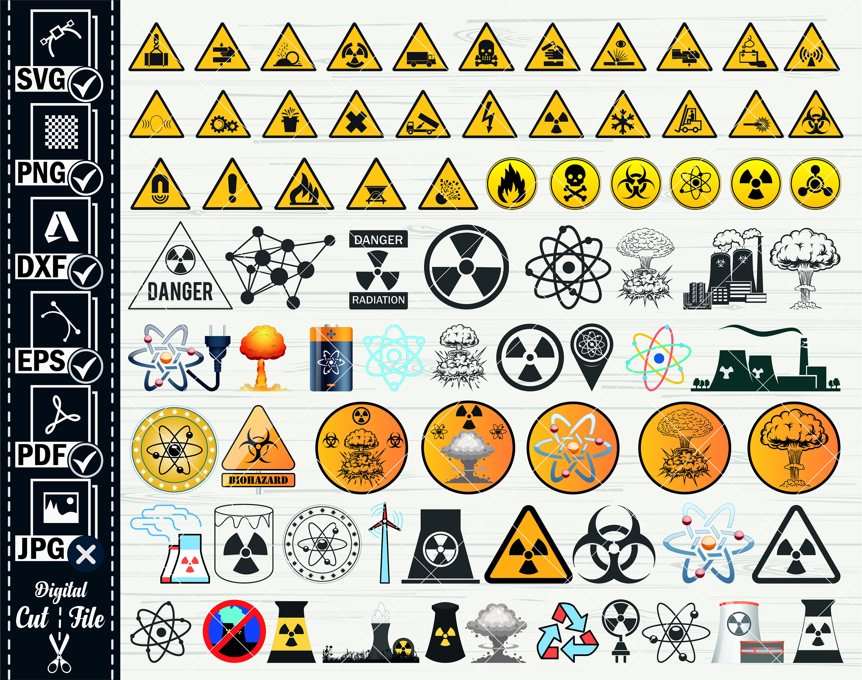 Nuclear Logo, Nuclear Clipart Svg, Warning / Danger Signs Svg