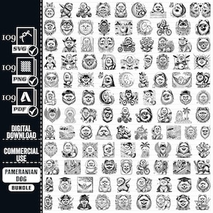 Pomeranian Dog Svg Bundle, Cute peeking pet face body clipart, breed, download, vector printable art, png, Cut file, instant download, pdf,