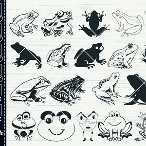 Cute Frog SVG,#2, Frogs Clipart Set Clip Art Set of Frogs, Lilypads ...
