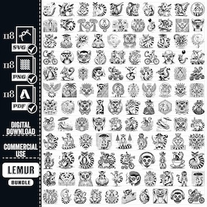 Lemur SVG Bundle, PNG, Lemur Clipart, Lemur Vector Illustration, SVG Files For Laser Engraving, digital download, commercial use, Design,pdf