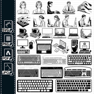 Computer SVG Bundle, Computer Tastatur svg, Laptop svg, Computer Clipart, Vektor, Computer png, Computer geschnitten Dateien, Laptop png, Laptop pdf