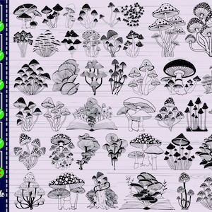 MUSHROOM SVG Bundle,#2, Mystical mushroom svg, Mushroom svg, Magic mushroom svg,witch svg, mushroom cut file,clipart,cricut,instant download