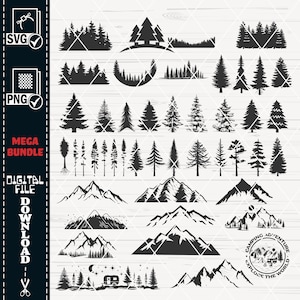 Camping SVG Clipart Mega Bundle, Campfire, Tent, RV Designs (Digital Download) image 6