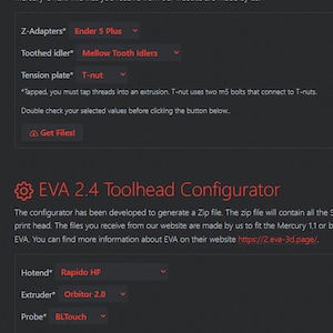 Mercury One com Eva Toolhead - somente peças impressas