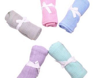 Knitted Cellular Baby Blankets