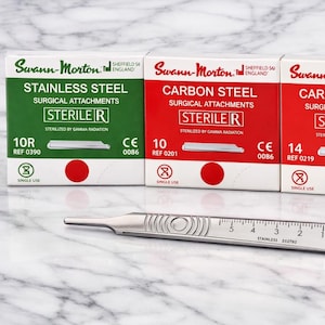 Swann-Morton Dermaplaning-handtag med kosmetiska tillbehör (10/10R/14) – Förpackningar om 10–100