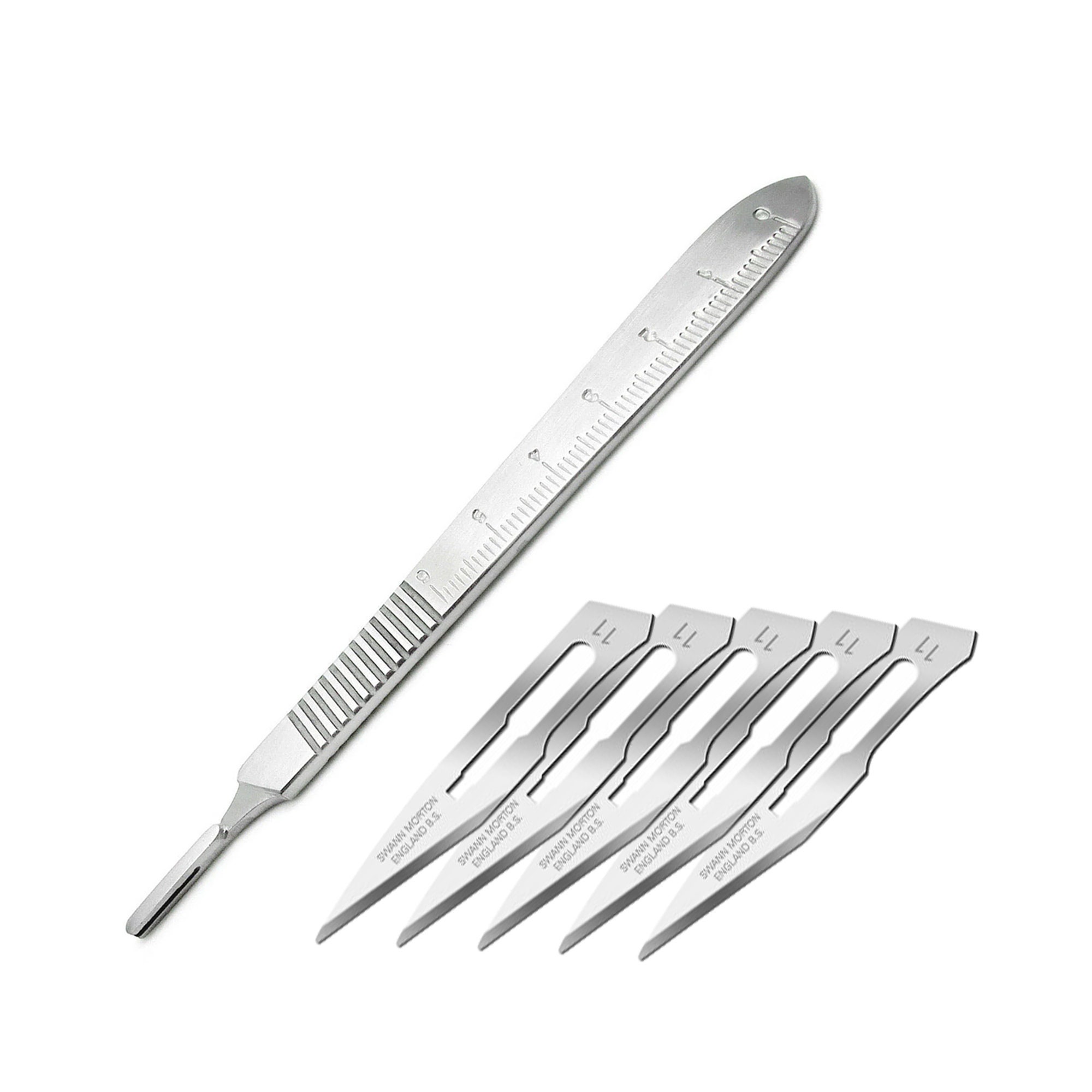 No.11 Manche de scalpel No.3 avec 5 lames No.11 Outils d'art et d'artisanat  -  France