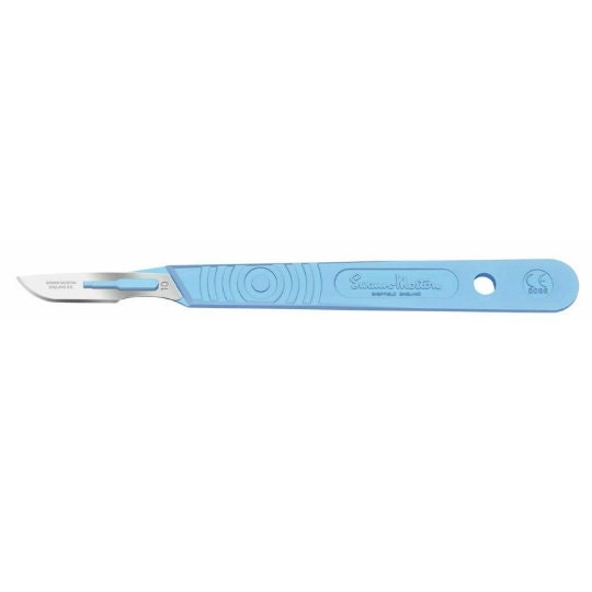10 Pcs Disposable Scalpel Blades #24 with Plastic Handle
