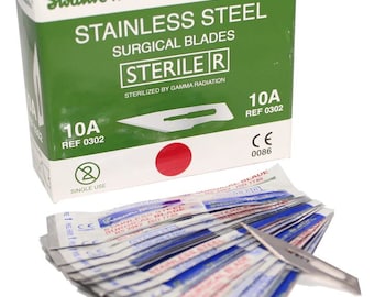 Sterile Scalpel Blades  by Swann Morton  Made in U.K. (10,10A,11,) Stainless Steel