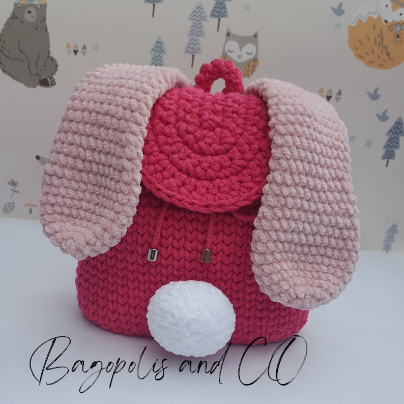 Bunny Backpack for Kids Pdf Crochet Pattern Etsy